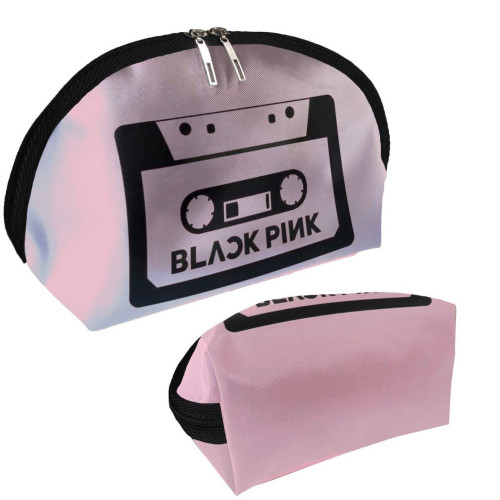 BLACKPINK | BLACKPINK Kozmetička torbica "Tape", crna/roza