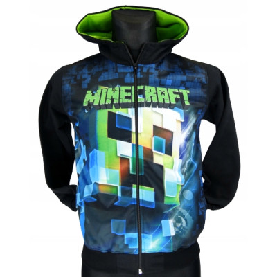 MINECRAFT | Creeper Minecraft majica s kapuljačom, tamnoplava/crna