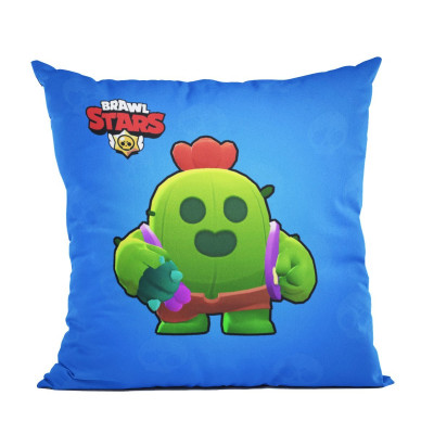 BRAWL STARS | Jastuk Brawl Stars "Spike", plavi, 40x40 cm